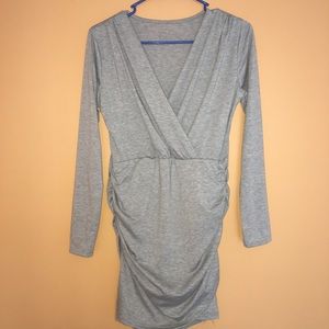 Surplice Long Sleeve Dress